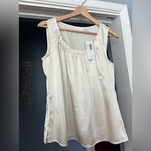 NWT Chico's Ivory Sleeveless Blouse Sz.1